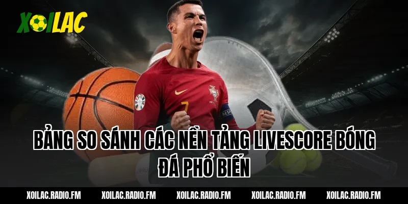 Bảng so sánh các nền tảng livescore bóng đá phổ biến